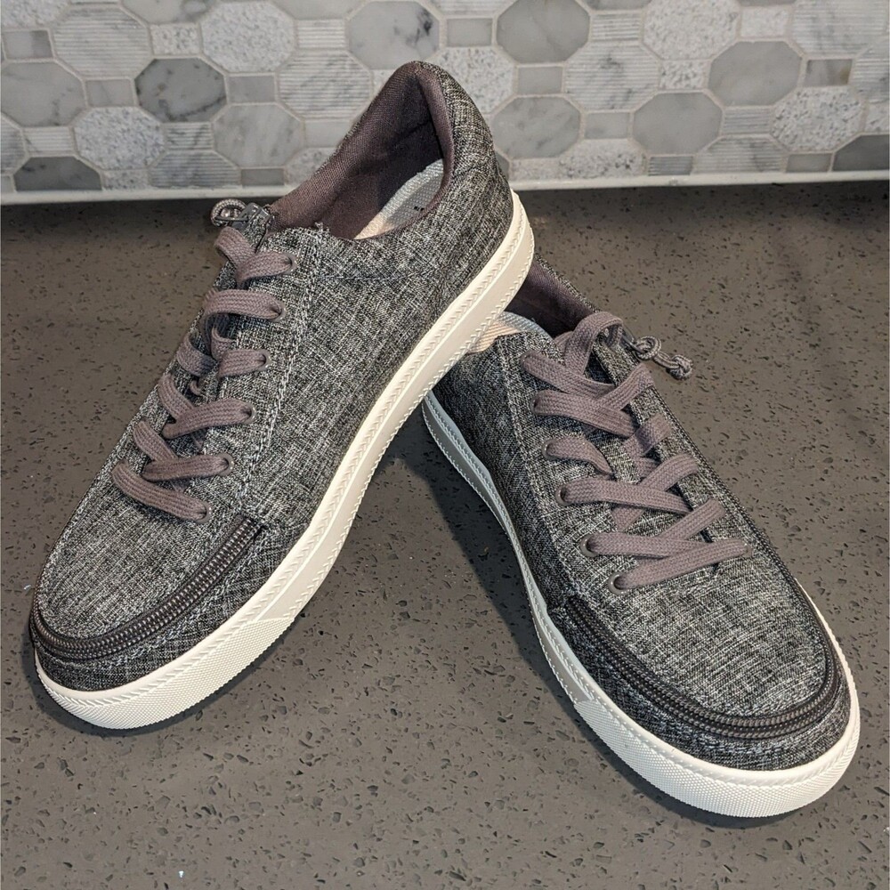 Billy Footwear Zip Sneakers Womens 7 Charcoal Adaptive Lace Up